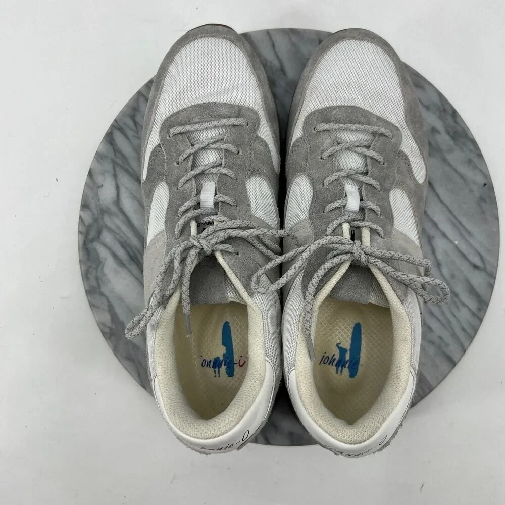 Johnnie-O Mens 12 Shoe Grey Range Runner Athletic Versatile Walking Golf Sneaker